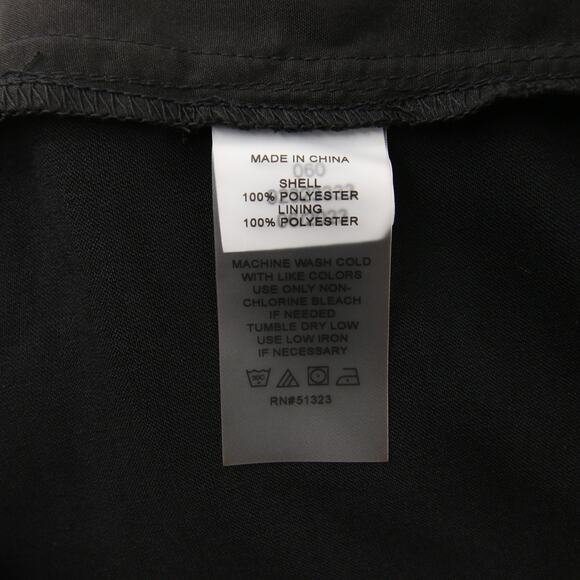 Vince Camuto Dress Pants Black Wide Leg Front Pleat Satin Trouser Pockets 24W - Picture 15 of 16